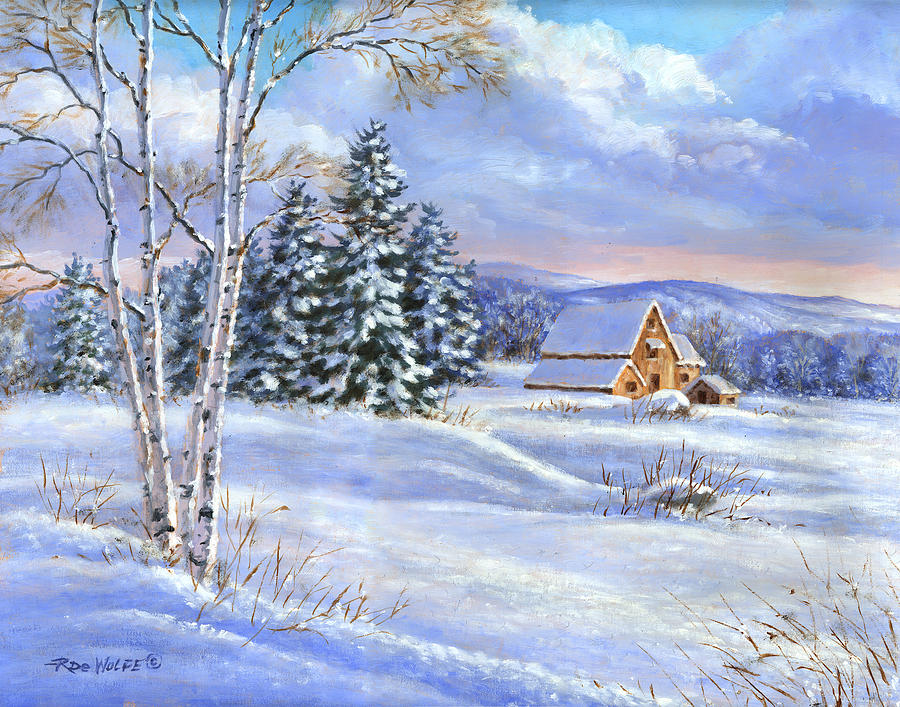 A Winter Afternoon Painting by Richard De Wolfe