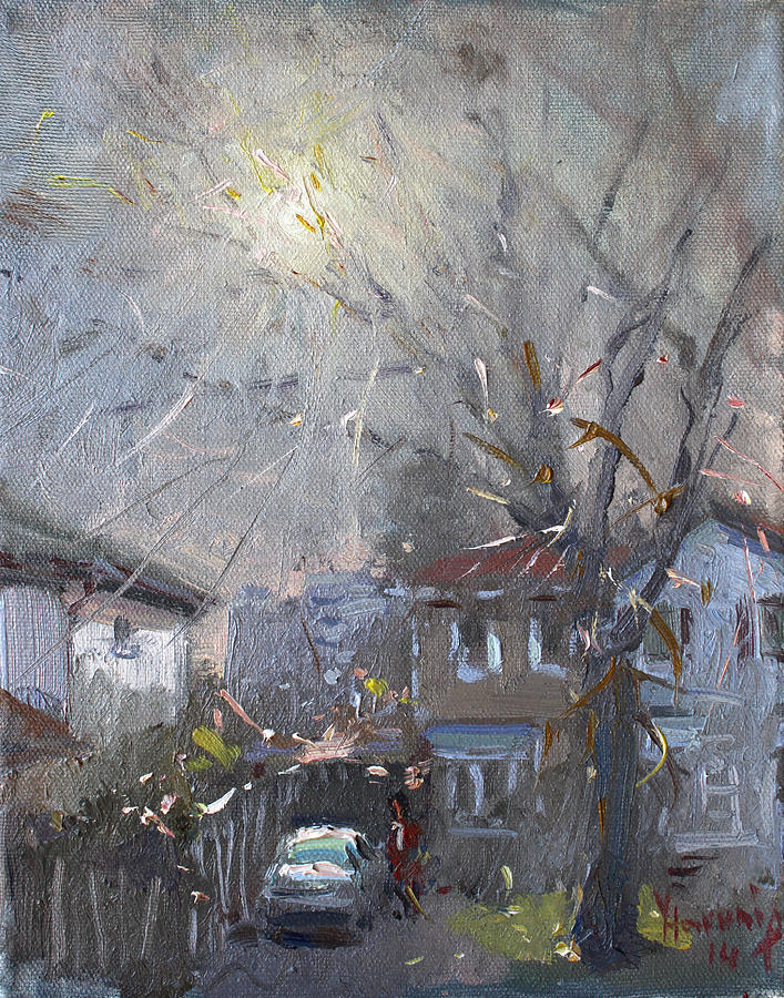 Winter Painting - A Hazy Winter Day by Ylli Haruni