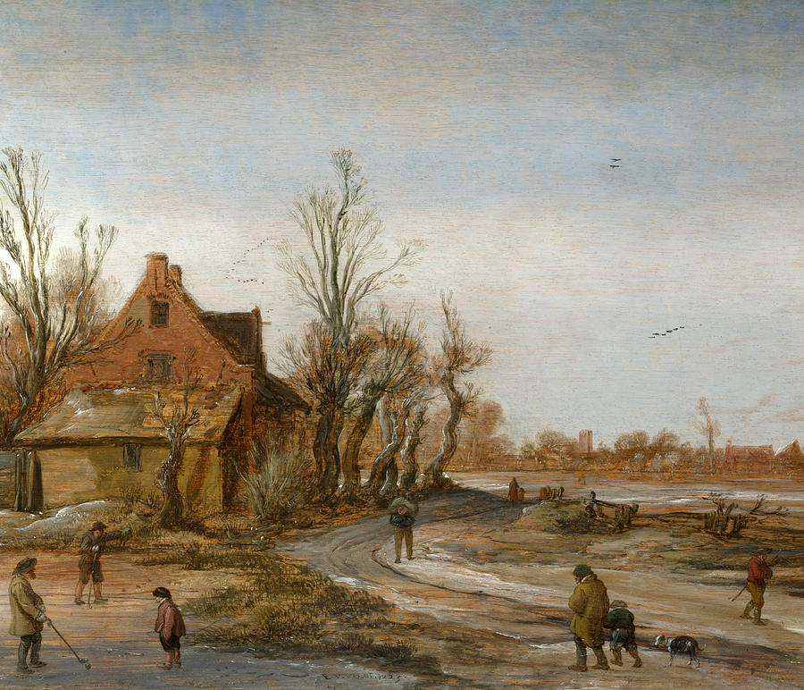 A Winter Landscape Painting by Esaias van de Velde