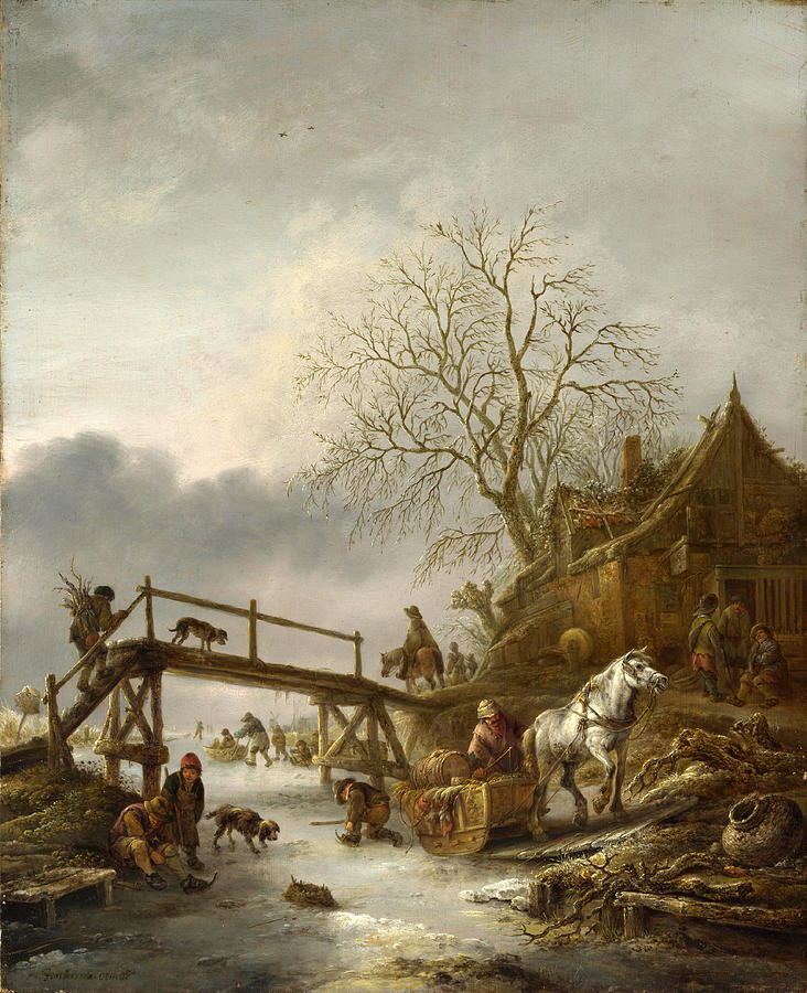 A Winter Scene Painting by Isaac van Ostade