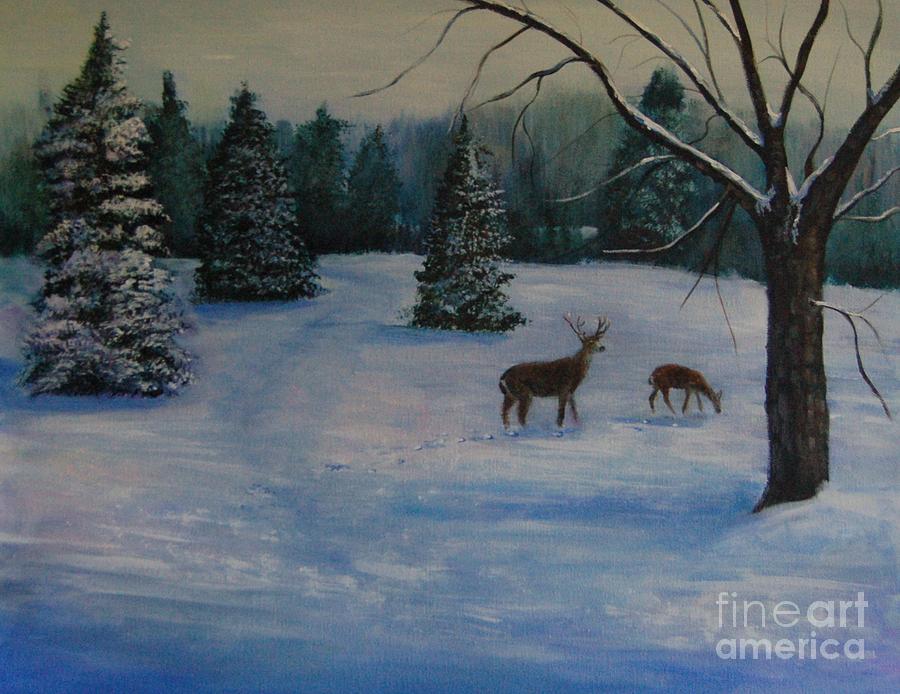 A Winter Scene Painting by Jana Baker
