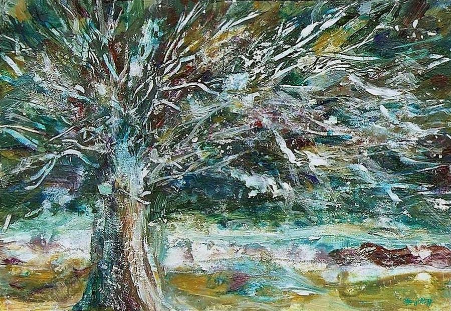 A Winter Tree Painting by Mary Wolf