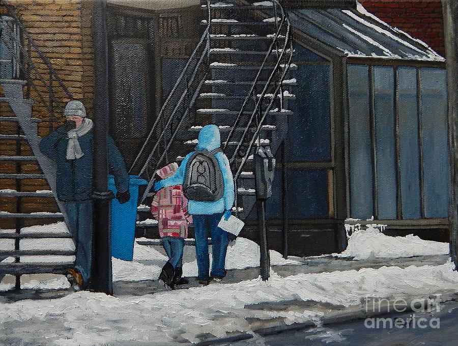 A Winter Walk on Wellington Painting by Reb Frost