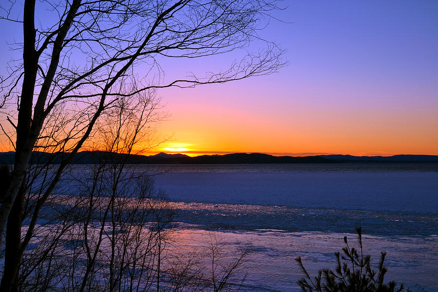 Sunset Photograph - A Winters Horizon by Wendell Ducharme Jr