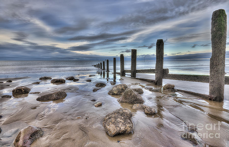 Beach Sunset Photograph - Llanddulas Beach North Wales by Darren Wilkes