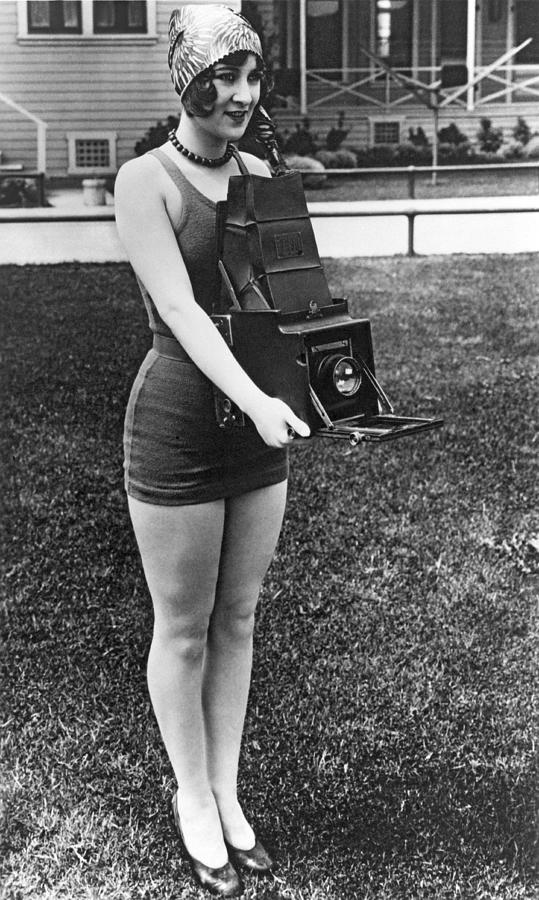 A Woman And Her Camera Photograph By Underwood Archives 3660