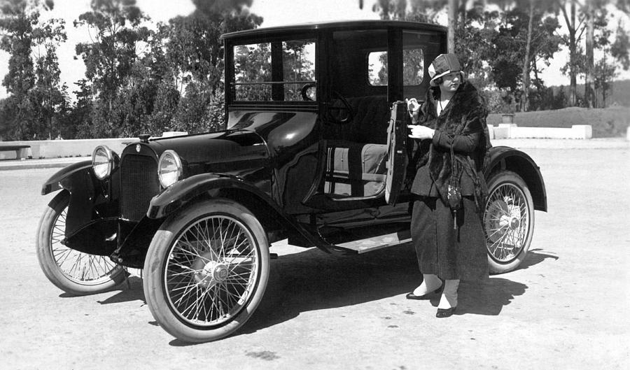 A Woman And Her Car Photograph by Underwood Archives