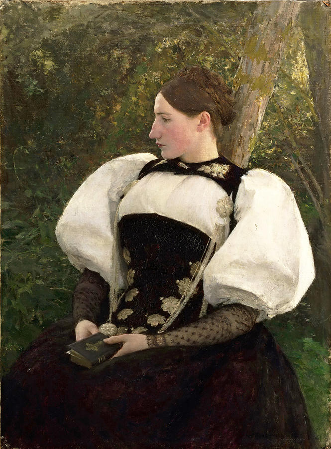A Woman from Bern. Switzerland Painting by Pascal-Adolphe-Jean Dagnan-Bouveret