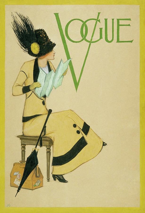 A Woman Holding A Map For Vogue Digital Art by Jessie Gillespie