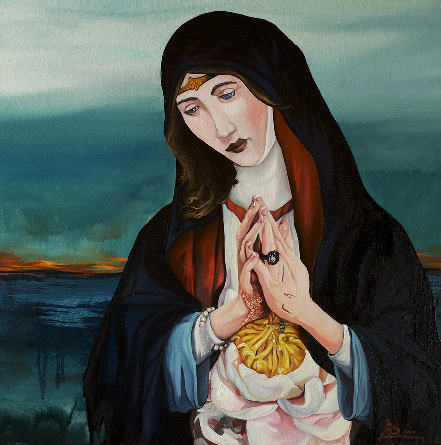 A Woman in Prayer Painting by Joseph Demaree
