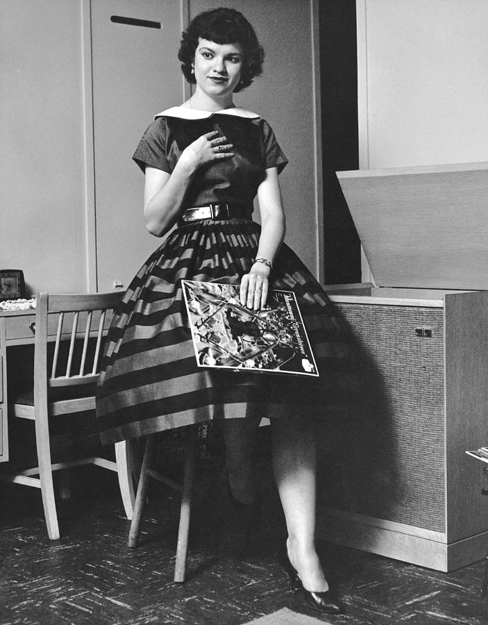 A Woman Listening To Records Photograph By Underwood Archives Pixels