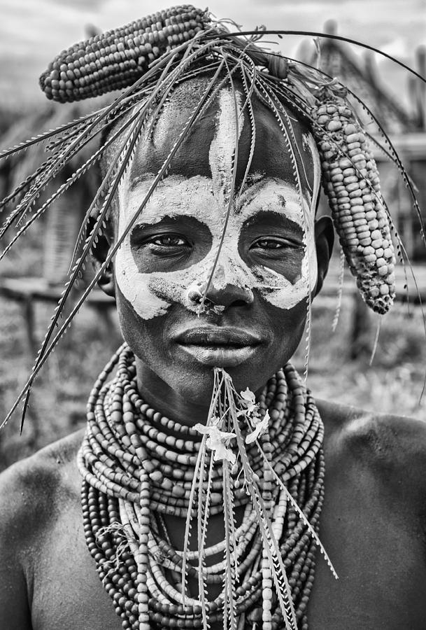 A Woman Of The Karo Tribe (omo Valley-ethiopia). Photograph by Joxe Inazio Kuesta