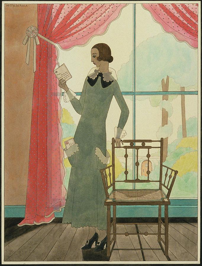A Woman Reading A Letter Digital Art by Harriet Meserole A Woman Reading A Letter Digital Art by Harriet Meserole