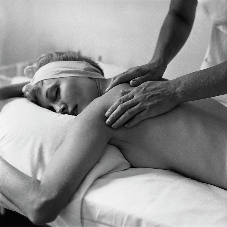 A Woman Receiving A Massage Photograph by Frances Mclaughlin-Gill