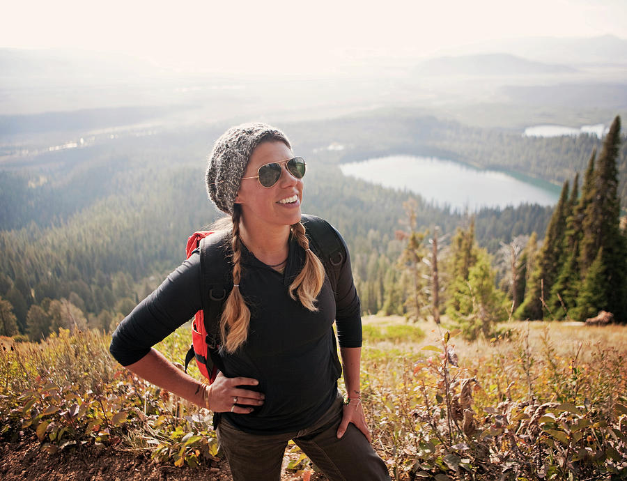 A Woman Smiles While Hiking In Grand Photograph by Chris Bennett - Fine ...