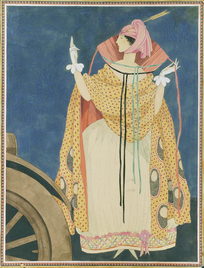 A Woman Tying A Cape Digital Art by George Wolfe Plank A Woman Tying A Cape Digital Art by George Wolfe Plank