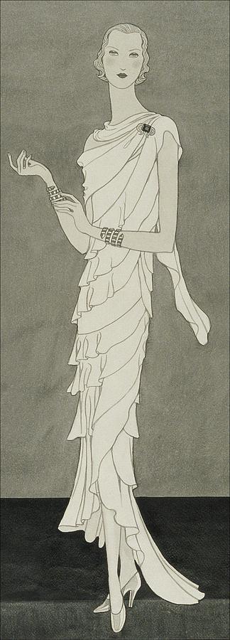 A Woman Wearing A Georgette Dress Digital Art by Douglas Pollard