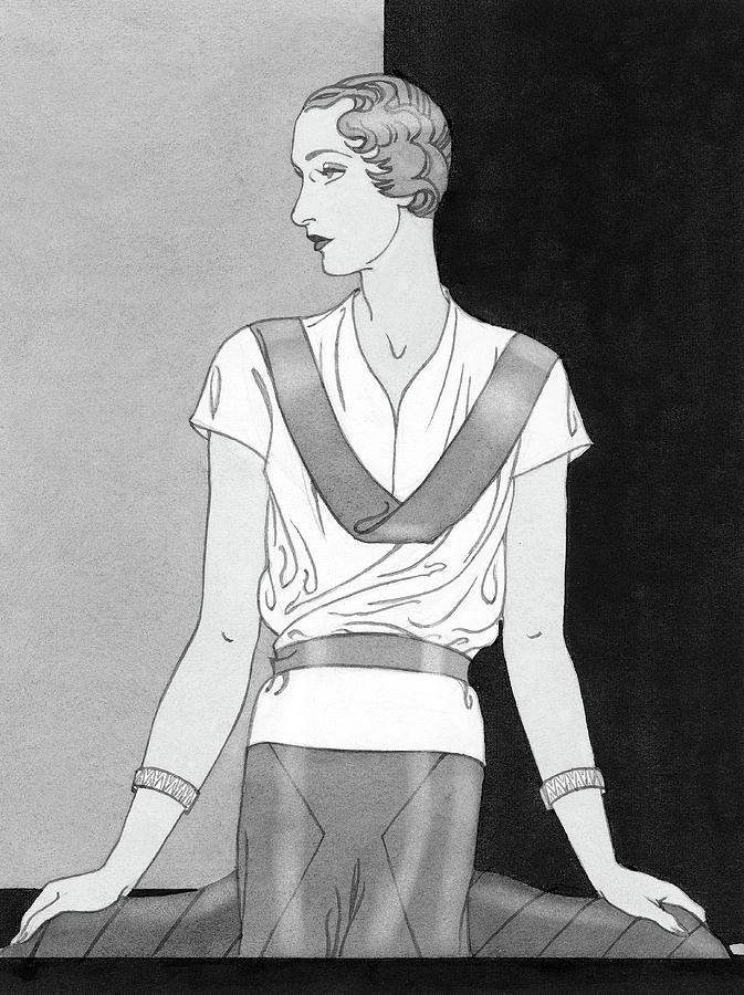 A Woman Wearing A Lucille Paray Blouse Digital Art by Douglas Pollard