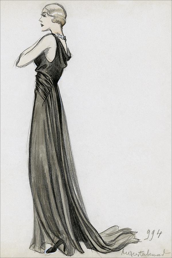 A Woman Wearing An Augustabernard Dress Digital Art by David