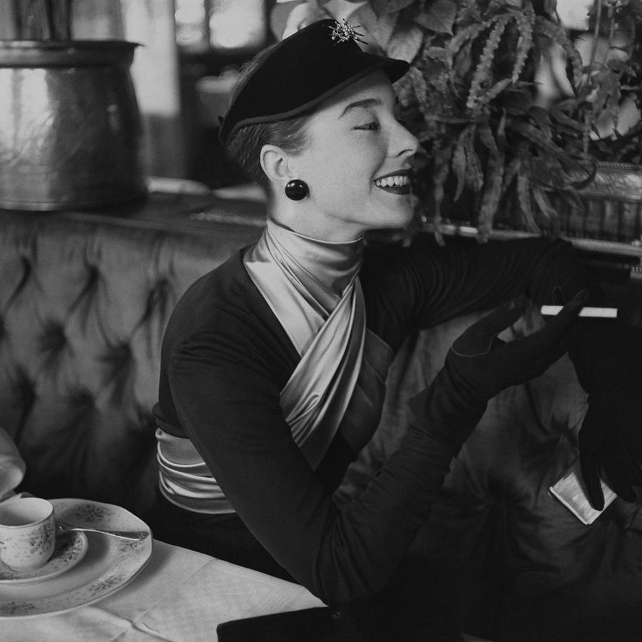 A Woman Wearing Dior Photograph by Henry Clarke A Woman Wearing Dior Photograph by Henry Clarke