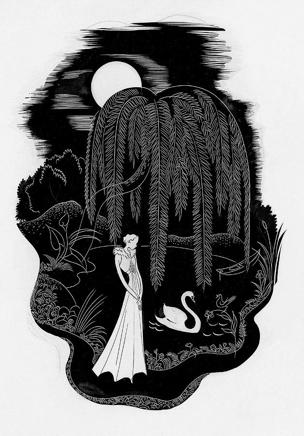 A Woman With A Swan Digital Art by Herbert Libiszewski A Woman With A Swan Digital Art by Herbert Libiszewski