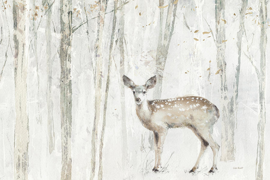 Deer Painting - A Woodland Walk Vii by Lisa Audit