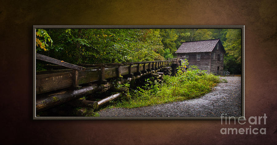 A Working Grist Mill-matted Photograph