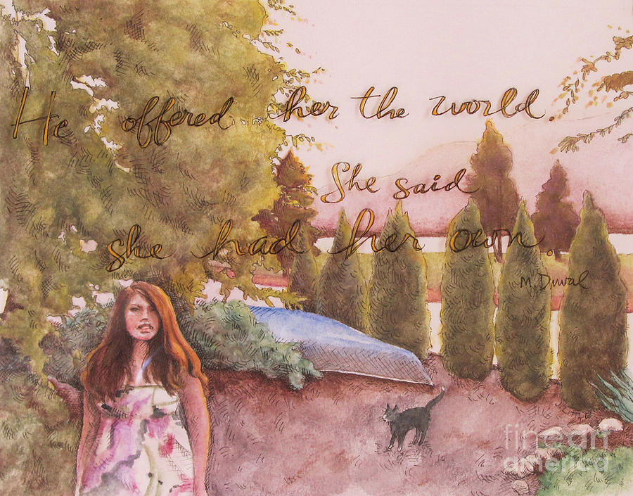 A World of Her Own Painting by Jan Little | Pixels