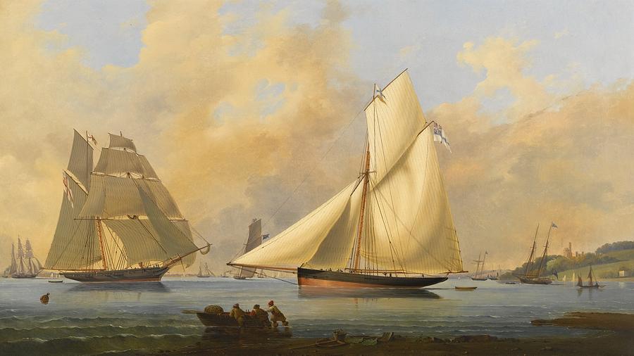 A Yacht From The Imperial Yacht Club Painting by Celestial Images