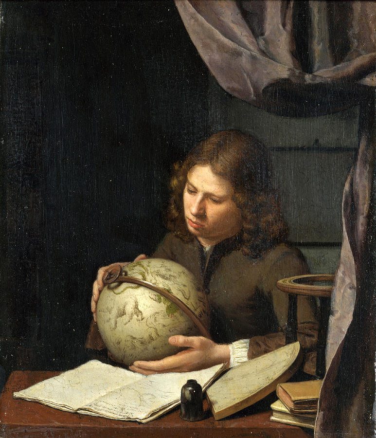 A Young Astronomer Painting by Olivier van Deuren