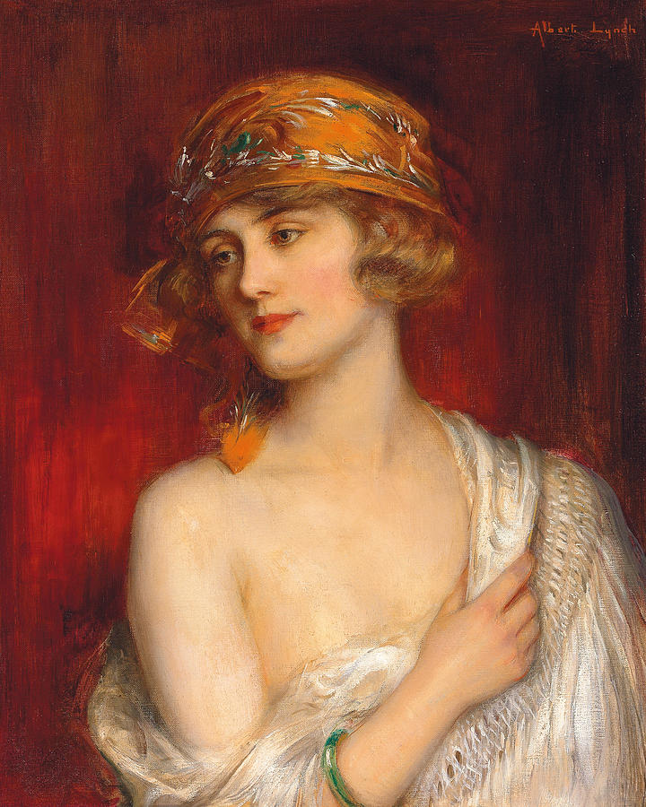A Young Beauty Painting by Albert Lynch