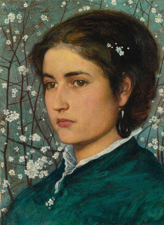 A Young Beauty Painting by Edward Robert Hughes