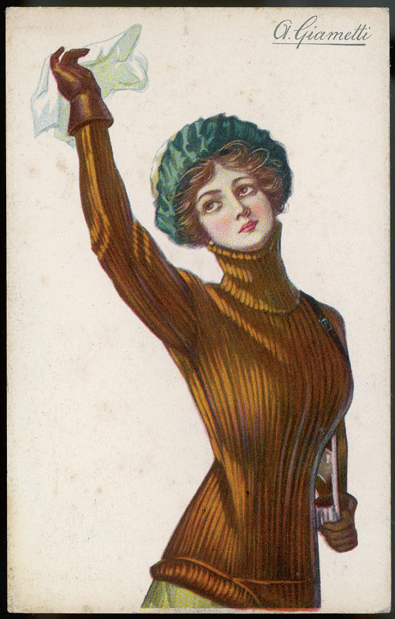 A Young Lady Waves A Sad Farewell Drawing by Mary Evans Picture Library ...