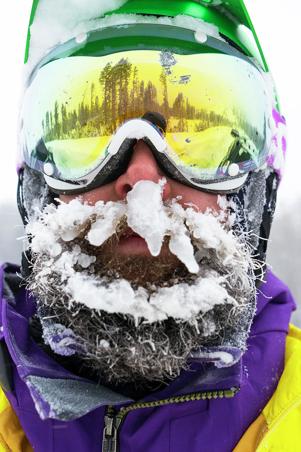 A Young Man Shows Off His Frozen Beard Photograph by Keri Oberly - Pixels