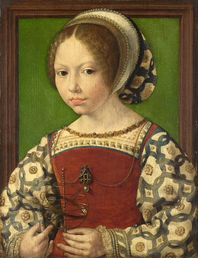 A Young Princess Dorothea of Denmark  Painting by Jan Gossaert