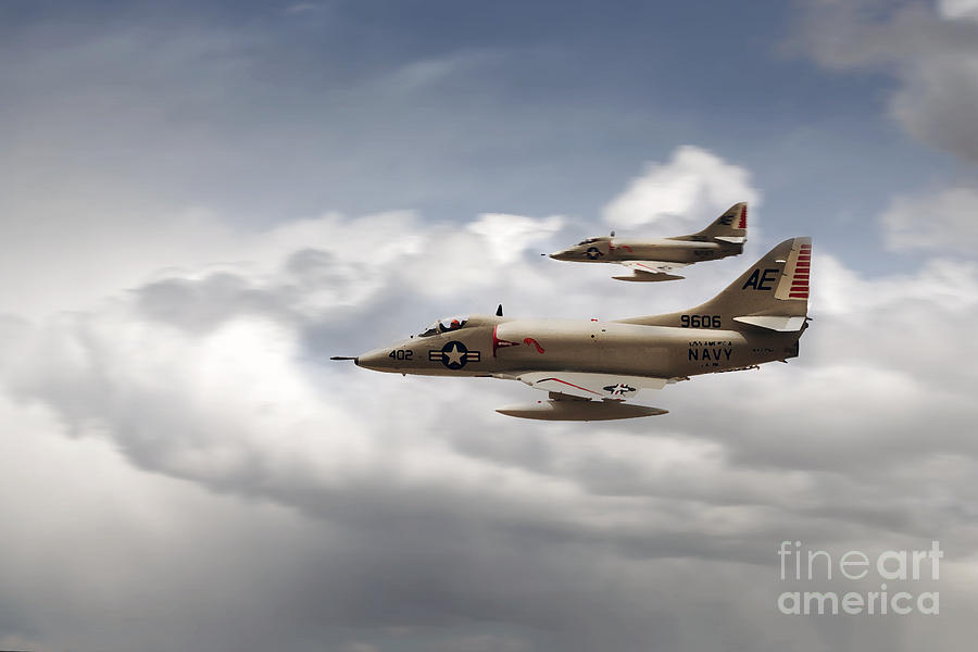 A4 Skyhawks Digital Art by Airpower Art