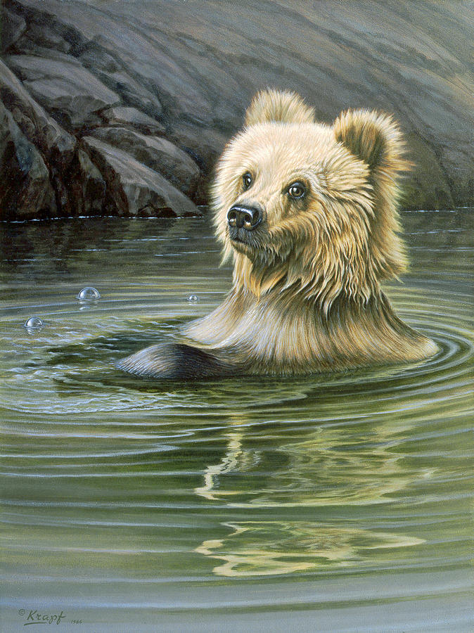 Wildlife Painting - Aaaaah by Paul Krapf