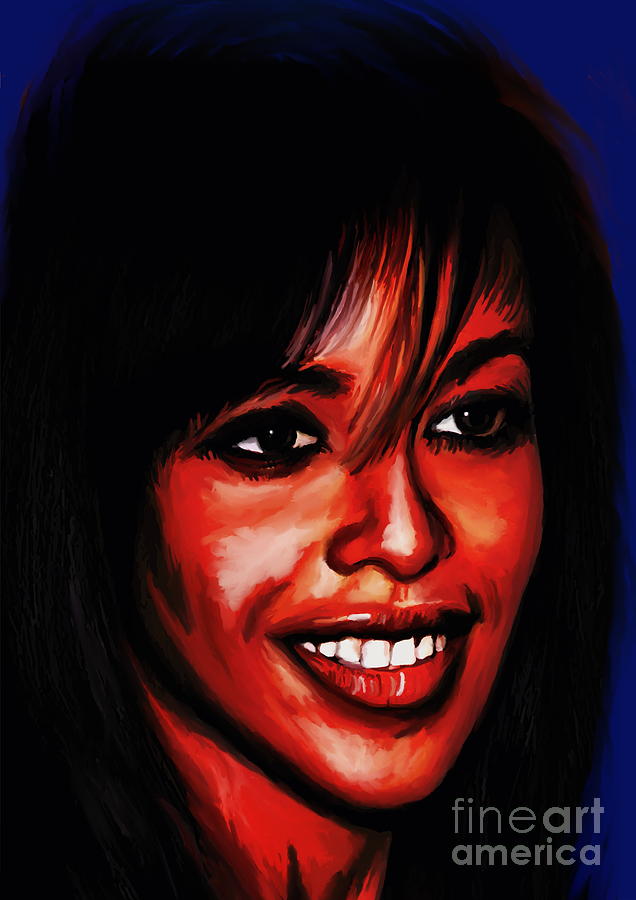 Aaliyah  Painting by Andrzej Szczerski