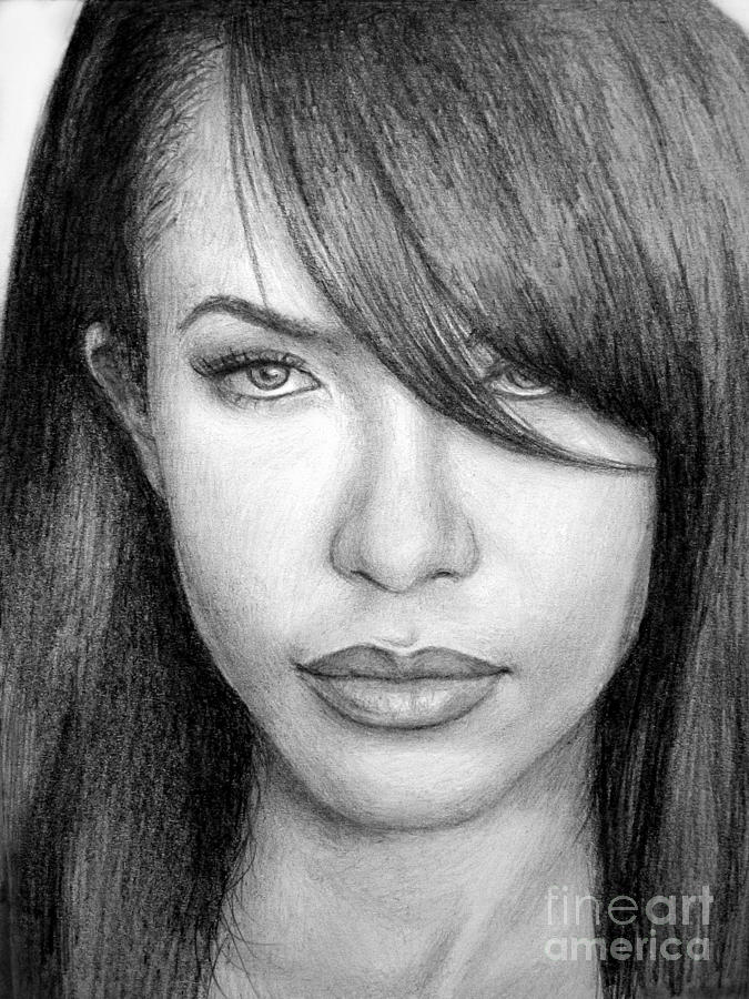 Aaliyah Drawing by Iryna Rubanava | Fine Art America