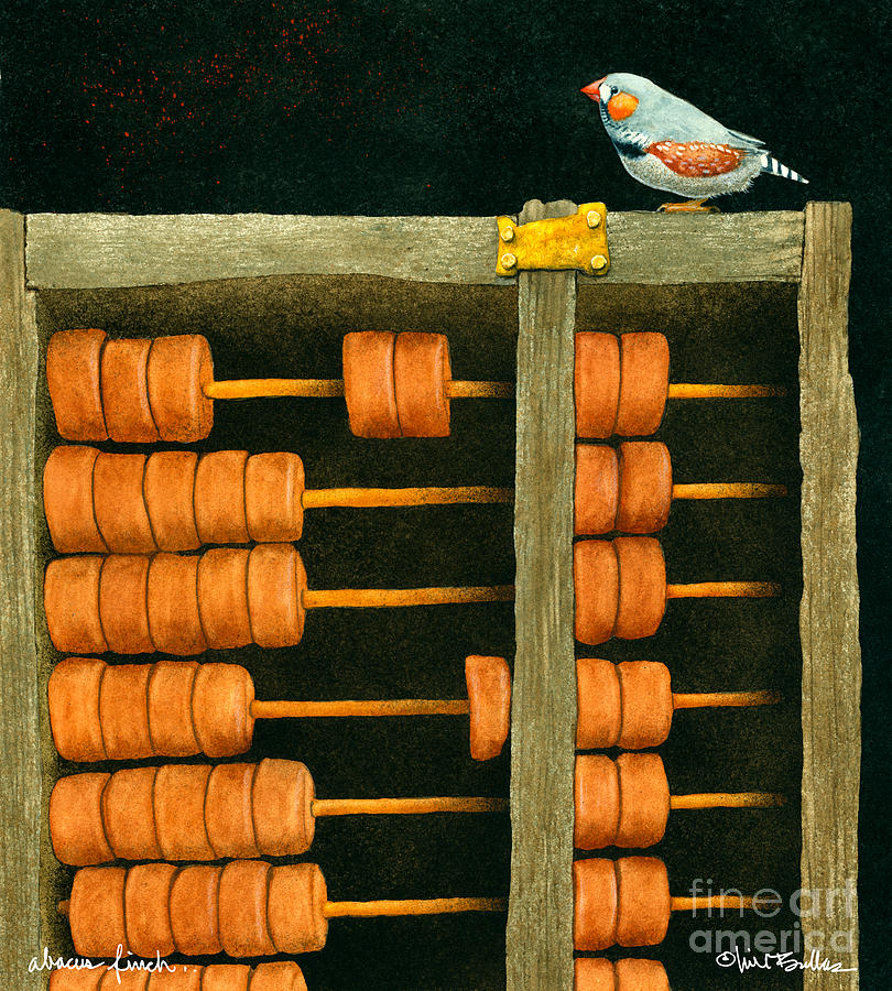 Finch Painting - Abacus Finch... by Will Bullas