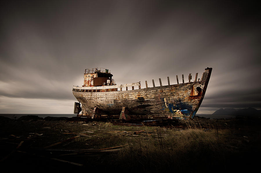 Abandoned Boat Photograph by Sandra Herber