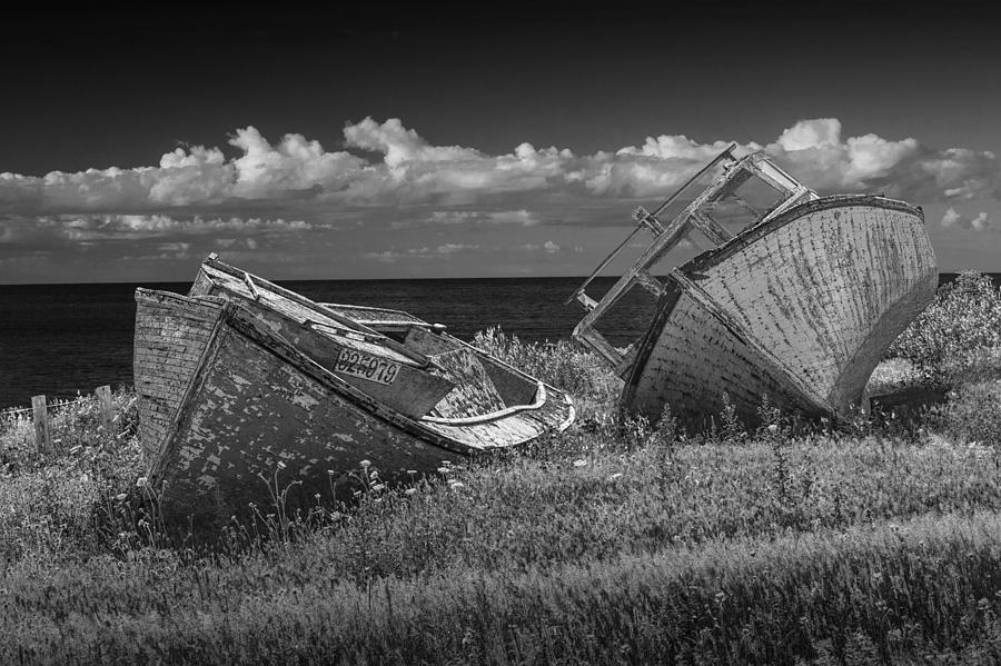 Abandoned Boats on PEI Photograph by Randall Nyhof