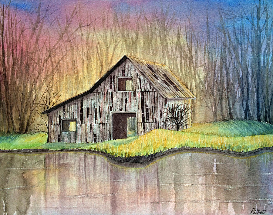 Abandoned by the Water Painting by Rebecca Davis