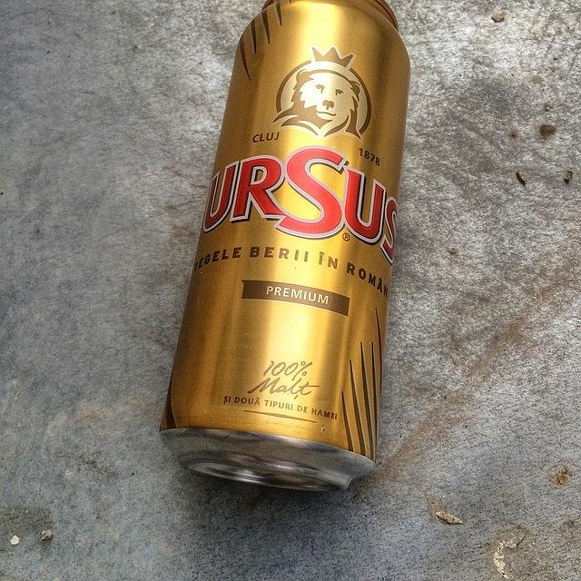 Beer Photograph - Abandoned Can Of Ursus Beer On The by Adriano La Naia