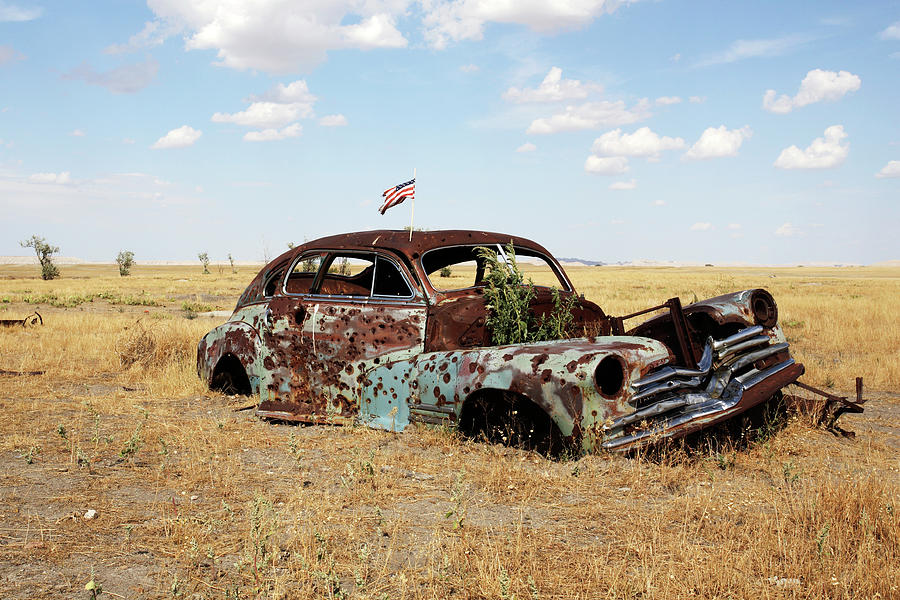 Abandoned Car Rusting Photograph by Peter Falkner/science Photo Library