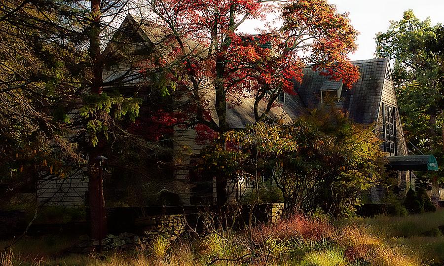 Fall Photograph - Abandoned Chalet by Lilliana Mendez