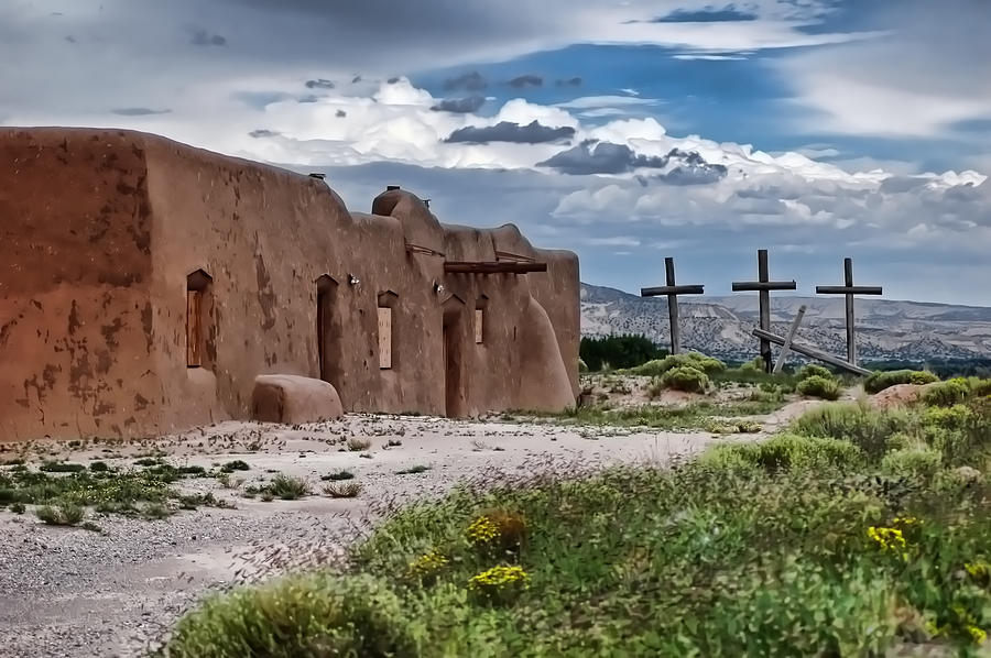 Ceremonial Church in Abiquiu New Mexico Photograph by Ginger Wakem