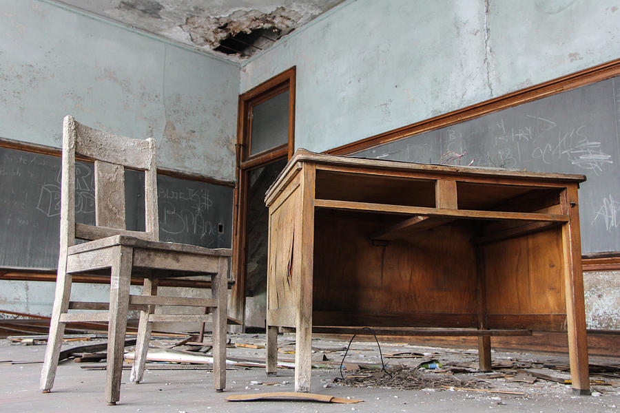Abandoned Classroom in Detroit  Photograph by John McGraw