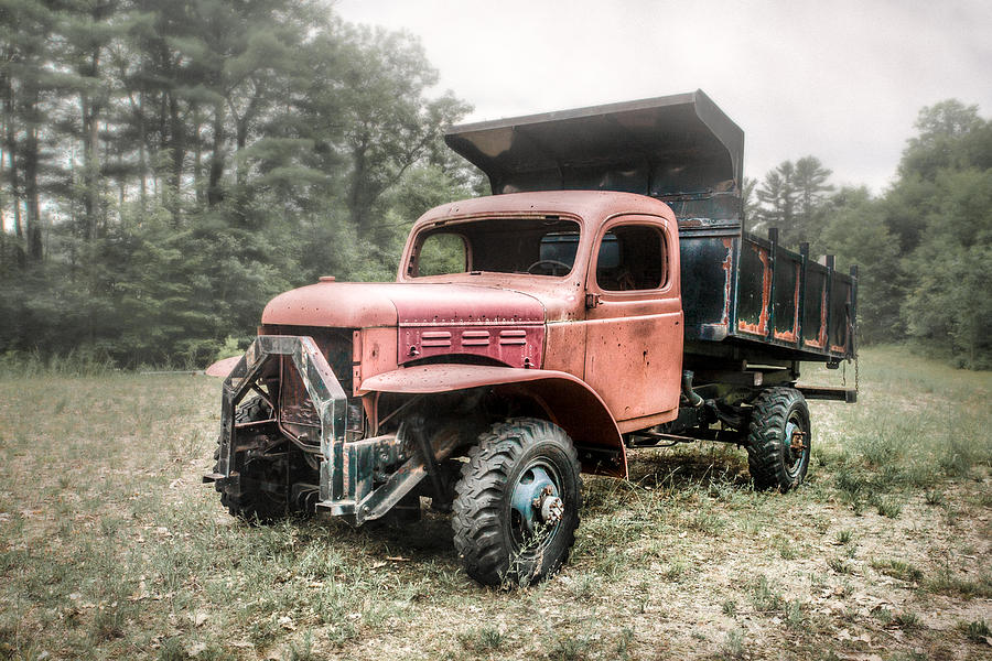 Vintage Photograph - Abandoned Dump Truck - American Classics by Gary Heller