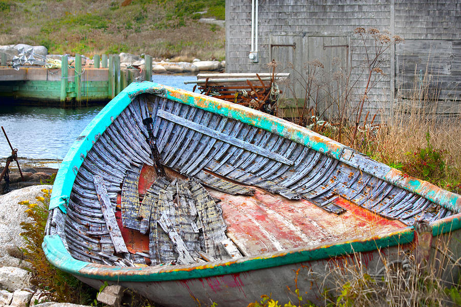 Boat Photograph - Abandoned by Betsy Knapp